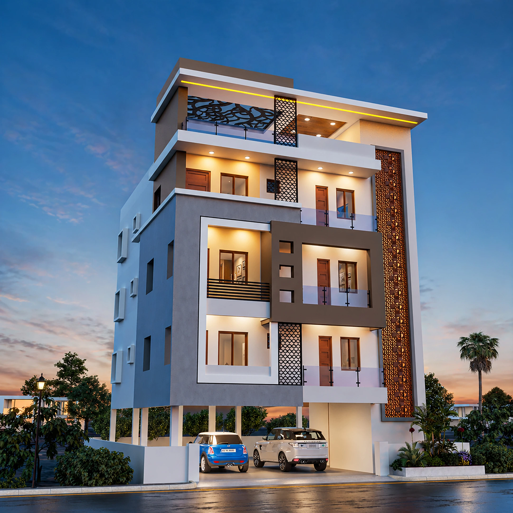 Residential Bungalow Architecture Design